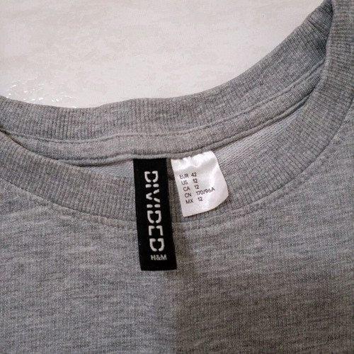 H&M Grey Mini Dress With Long Sleeves Like New