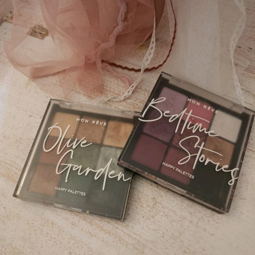 Mon Rêve eyeshadow palettes like new, Olive Garden and Bedtime Stories