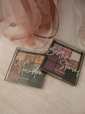 Mon Rêve eyeshadow palettes like new, Olive Garden and Bedtime Stories