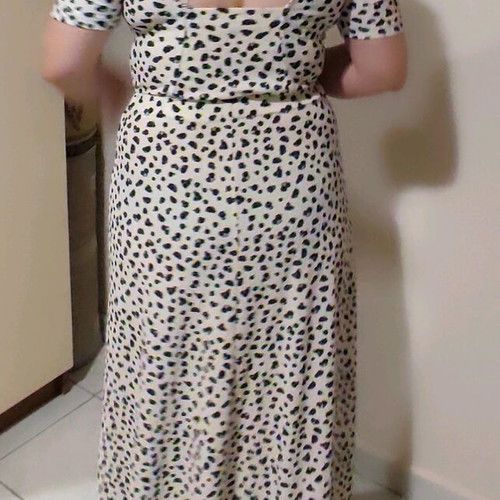 Stradivarius ankle-length dress with back opening, like new