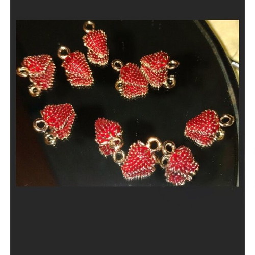 Diva Strawberry Pendant new, gold plated and enamel