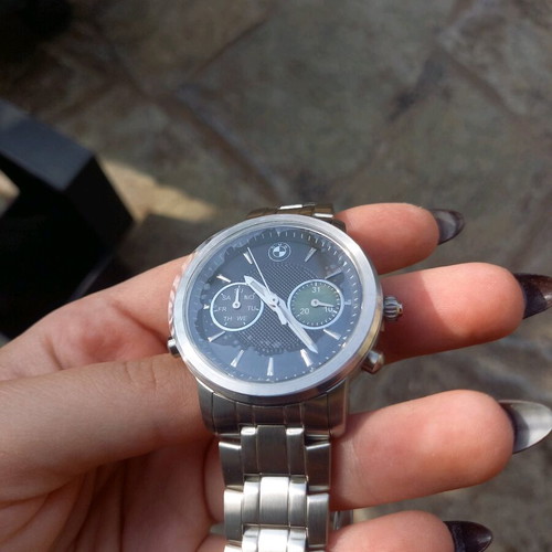 BMW watch new, silver, authentic