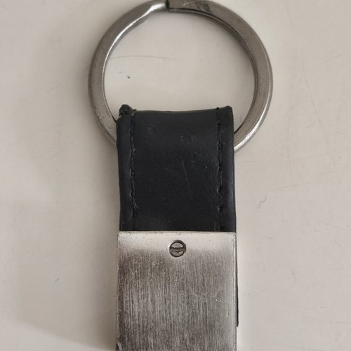 Calvin Klein leather keychain like new with steel details and embossed logo
