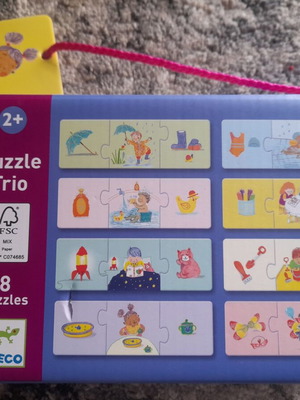 Παζλ Djeco σαν καινούργιο, 8 παζλ των 3 κομματιών