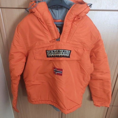 Napapijri jacket orange like new, size Medium