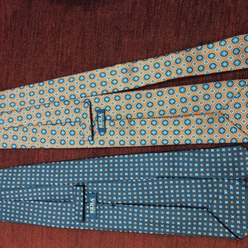 Sera Fine Silk Ties set of 2 made in Italy like new