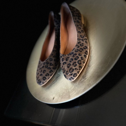 Evangelia Drosi leather ballerinas like new, brown, size 39