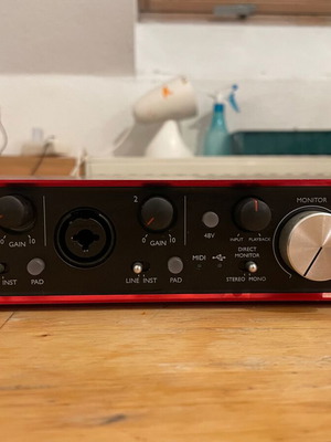 Focusrite Scarlett 2i4 2nd Generation audio interface used