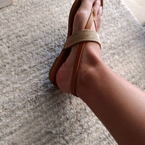 Tsakiris Mallas sandals tan like new, size 40