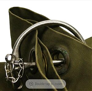 German Army Military Metal Kit Duffel Bag D Ring Secure Lock Κλειδαρια τσαντας λουκανικο στυλ