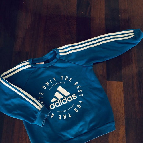 Adidas sweatshirt for 3-year-old boy used, blue, size 98 cm