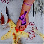  Κοσμήματα *Barefoot* για τα πόδια χρωμα πασχαλι. Καινουργια.