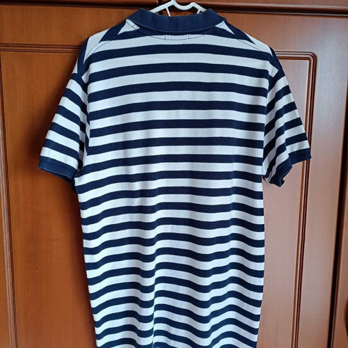 Polo Ralph Lauren shirt used, size Large, white and blue