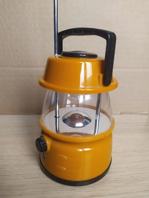 Camping lantern radio like new with fluorescent lamp and speaker