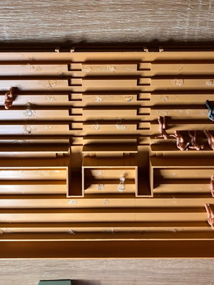 Subbuteo stadium stand with spectators