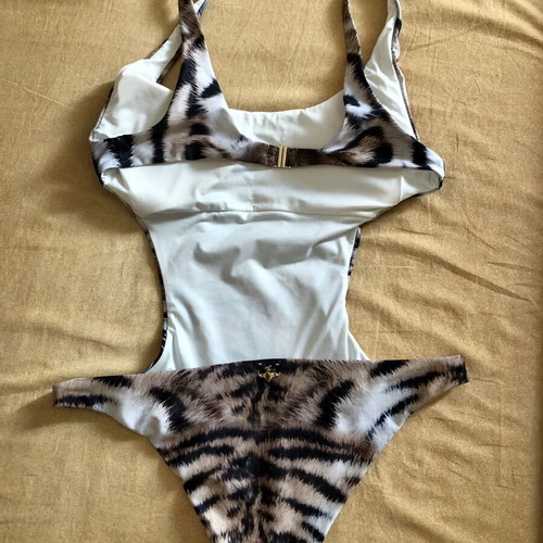 Sugarfree one-piece swimsuit XL with tiger print