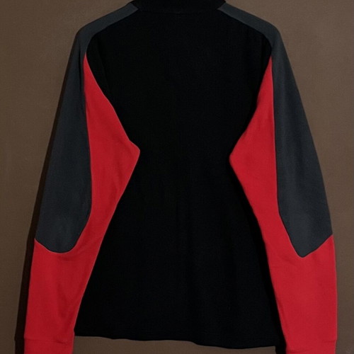 Odlo full zip fleece men's like new, size XXL, black/red