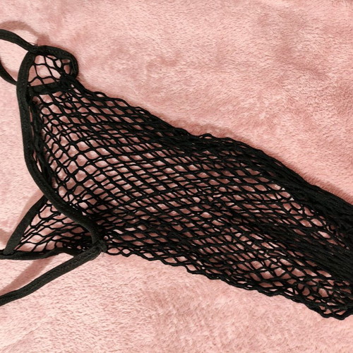 Full-body fishnet lingerie new, black, one size