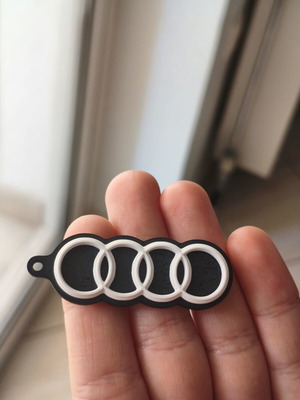 Audi keychain new, black