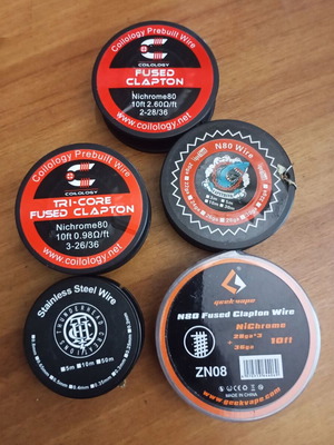 Vape wires like new, Coilology Fused Clapton and more, 10ft