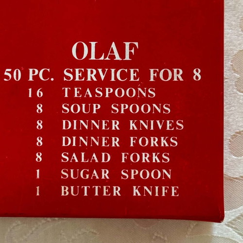 Olaf Stainless Steel Cutlery Set 50 Pieces for 8 People New