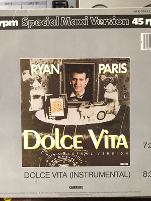 1983 Ryan Paris – Dolce Vita (Original Version) Vinyl, 12", Maxi-Single, 45 RPM