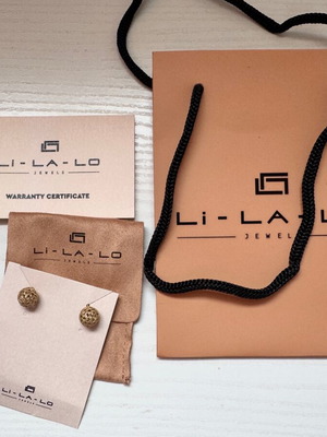 Li-la-lo terra earrings new, gold color, 925° silver