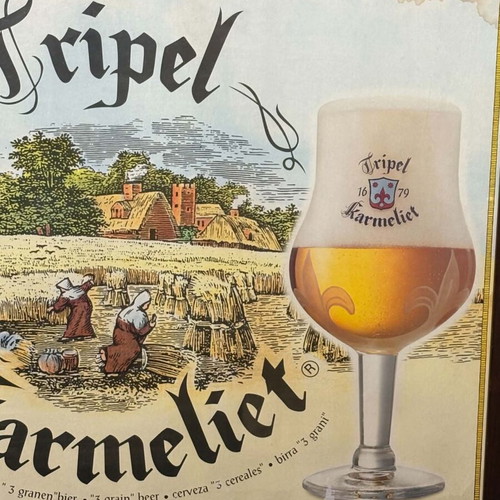 Tripel Karmeliet promotional sign