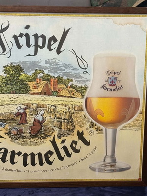 Tripel Karmeliet promotional sign