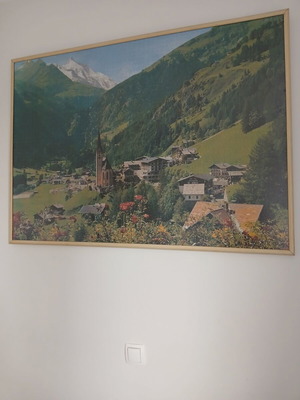 Puzzle with frame like new, alpine landscape theme