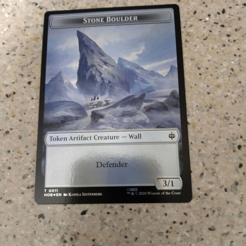 Magic the Gathering Bear Token Stone Boulder foil καινούργιο