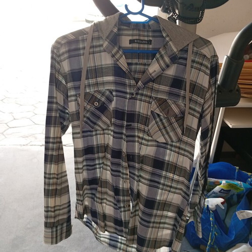 Bissaro shirt with hood, like new, blue, XL XXL