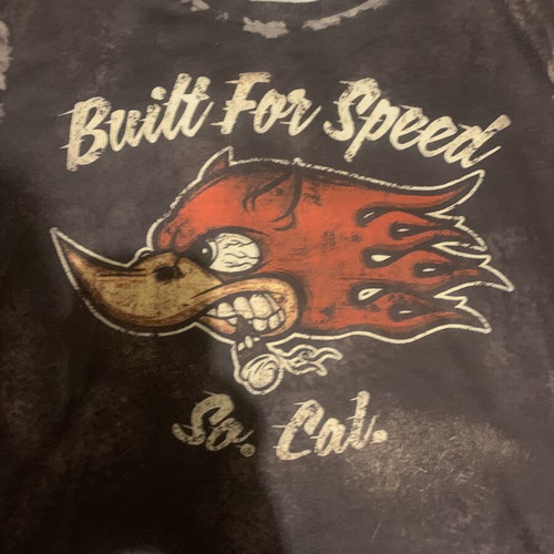 Vintage streetwear T-shirt "Built For Speed" used, tie-dye effect, size L