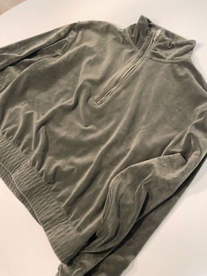 Suede olive sweater used with zipper turtleneck Pink Woman size M