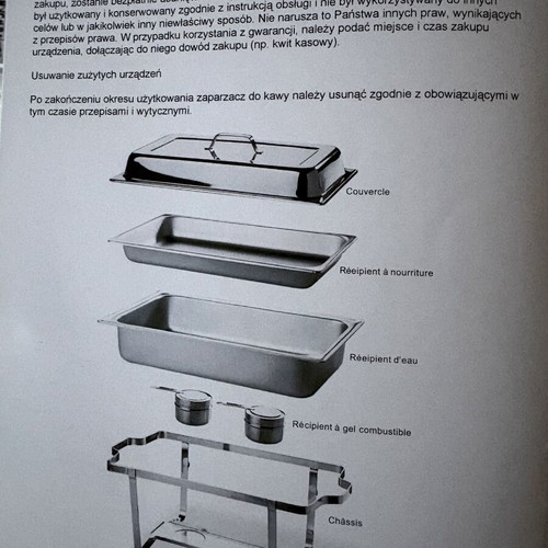 Bain Marie Hendi chafing dish 9 lt inox with removable lid new