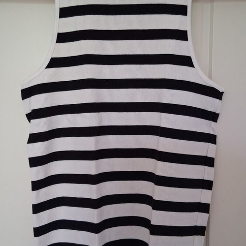 Summer striped t-shirt H&M new, black and white, size S