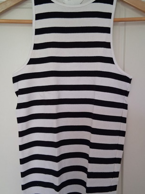Summer striped t-shirt H&M new, black and white, size S