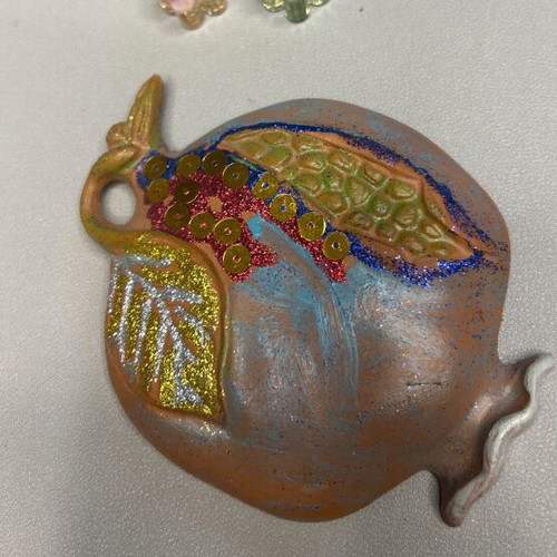 Ceramic pomegranate new decorative unique piece