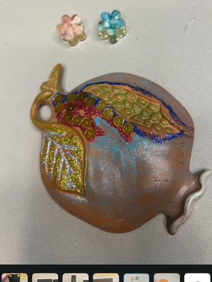 Ceramic pomegranate new decorative unique piece