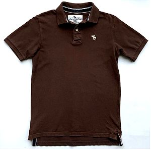ABERCROMBIE Παιδική Μπλούζα Polo Καφέ - Size L (μπορεί να φορεθεί και σαν Ανδρική Size XS/S)