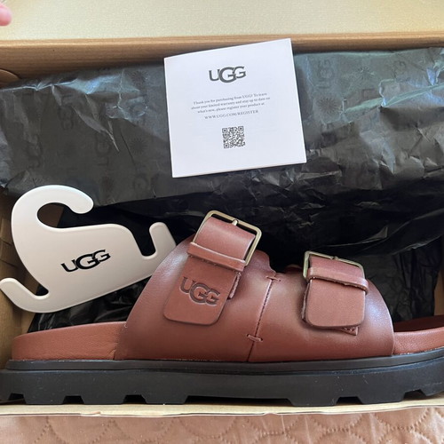 Ugg leather men's sandals size 44, brown