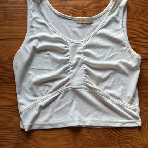 White summer crop top cotton size M like new