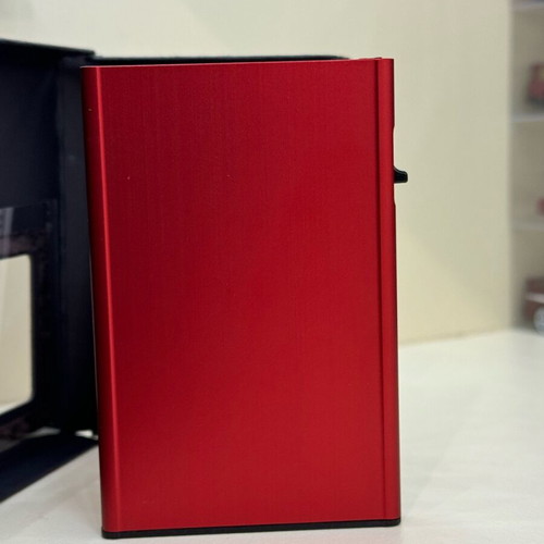 Tru Virtu Click & Slide Silk Red card holder new, red