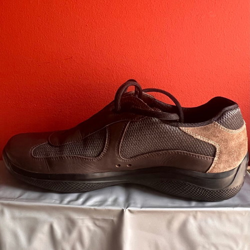 Prada America's Cup Sneakers like new, gray and brown, size 42-42.5