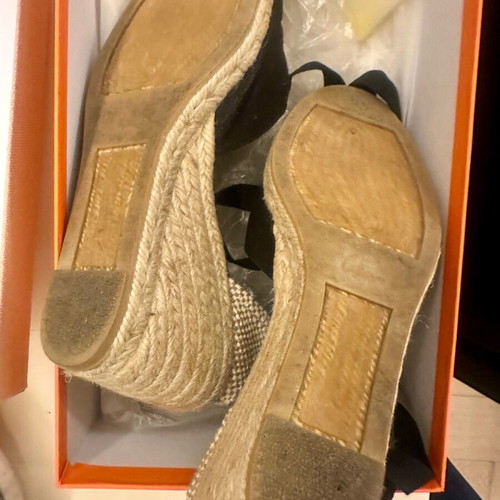 Castaner black and beige wedge sandals like new, size 40
