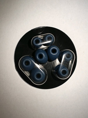 Eartips replacement for headphones blue, new, 4 sets