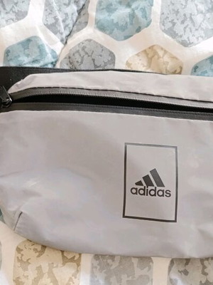 Adidas running waist bag like new, black and silver