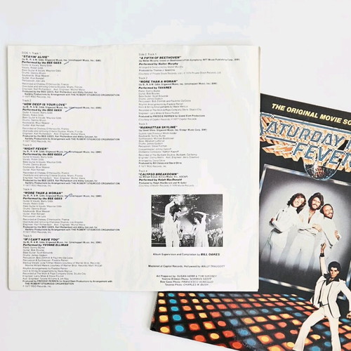 Saturday Night Fever double vinyl record used 1977