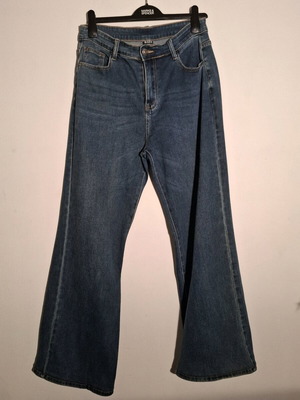 Jeans elastic used, straight fit, blue, sizes L and XL