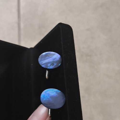 Cufflinks blue mother-of-pearl like new